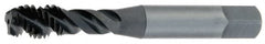 OSG - 1/2-13 UNC 3 Flute 3B Modified Bottoming Spiral Flute Tap - Vanadium High Speed Steel, TiN Finish, 3-3/8" OAL, Right Hand Flute, Right Hand Thread, H3, Series 303 - Exact Tooling