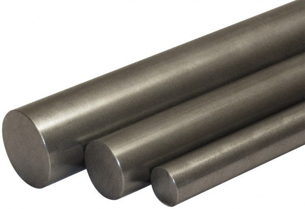 Value Collection - 10" Diam x 3' Long, 1018 Steel Round Rod - Cold Finish, Mill, Low Carbon Steel - Exact Tooling