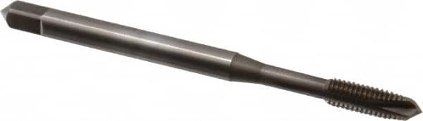 OSG - #10-32 UNF, 3 Flute, Nitride Finish, Vanadium High Speed Steel Spiral Point Tap - Plug Chamfer, Right Hand Thread, 2-3/8" OAL, 7/8" Thread Length, 0.194" Shank Diam, 2B Class of Fit, Series 11016 - Exact Tooling