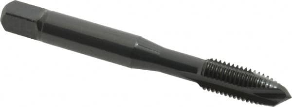 OSG - 5/16-24 UNF, 3 Flute, Oxide Finish, Vanadium High Speed Steel Spiral Point Tap - Plug Chamfer, Right Hand Thread, 2-23/32" OAL, 1-1/8" Thread Length, 0.318" Shank Diam, 2B Class of Fit, Series 300 - Exact Tooling