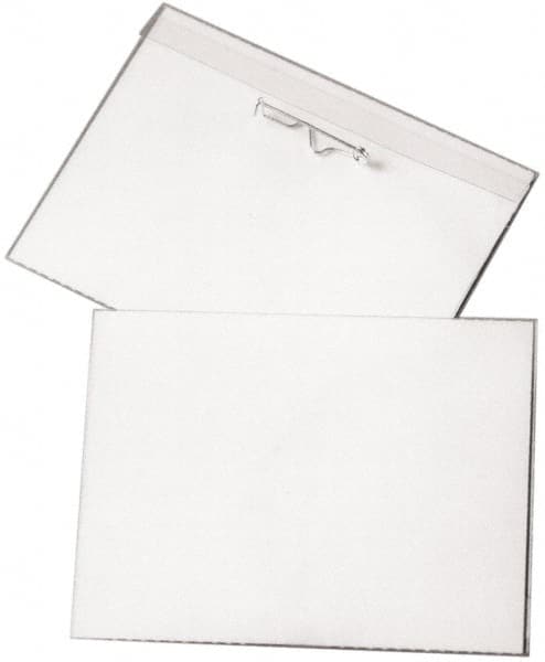 Ability One - Badge Holders; Attachment Type: Safety Pin ; Horizontal or Vertical Holder: Horizontal ; Color: Clear - Exact Tooling