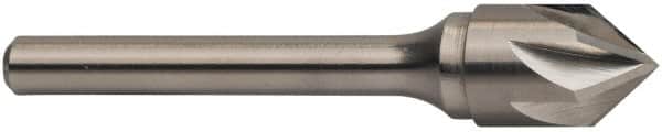 Keo - 1-1/4" Head Diam, 3/4" Shank Diam, 6 Flute 82° Solid Carbide Countersink - Bright Finish, 3-1/4" OAL, Single End - Exact Tooling
