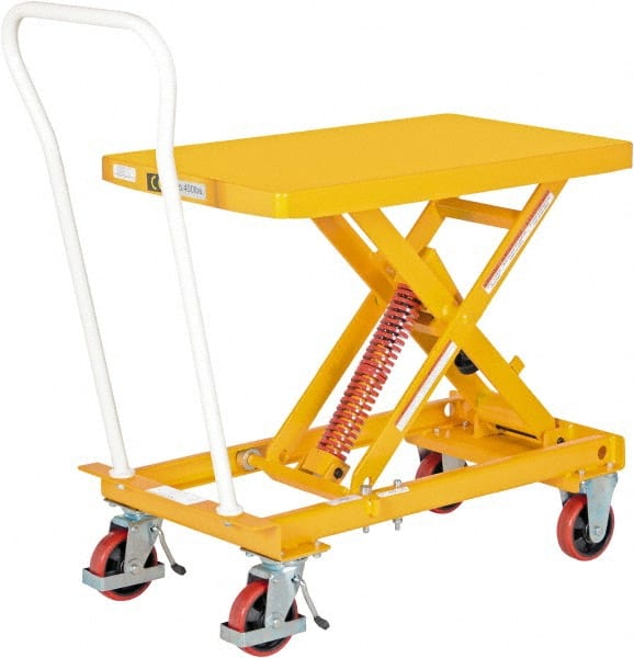 Vestil - 400 Lb Capacity Manual Scissor Elevating Cart - 13-3/4" to 30-3/8" Lift Height, 32" Platform Length x 20" Platform Width - Exact Tooling