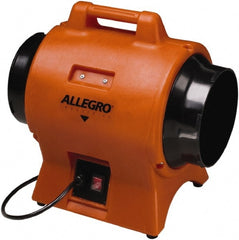 Allegro - 8" Inlet, Electric AC Axial Blower - 0.33 hp, 865 CFM (Free Air), 230 Max Voltage Rating - Exact Tooling