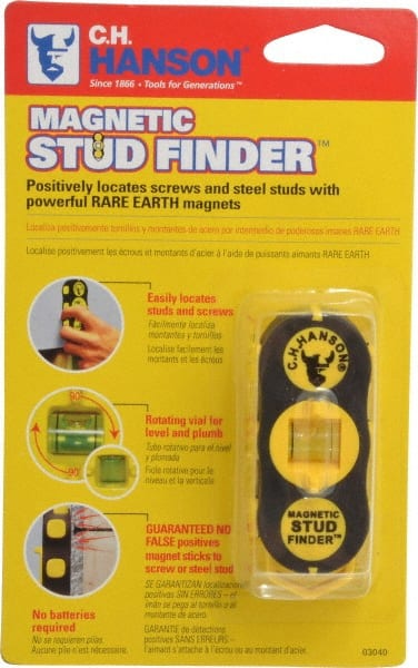 C.H. Hanson - 1" Deep Scan Magnetic Stud Finder - Detects Studs & Joists - Exact Tooling