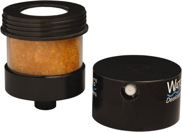 Trico - 1/2 Thread, 3-1/4" Diam, 6-1/4" High, 10 CFM Air Flow, ABS Plastic and Impact Modified Acrylic Dessicant Breather - -28 to 93°C, FNPT - Exact Tooling