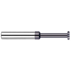 Harvey Tool - 3/8" Cut Diam, 0.0788" Cut Width, 3/8" Shank, Straight-Tooth Woodruff Keyseat Cutter - Exact Tooling