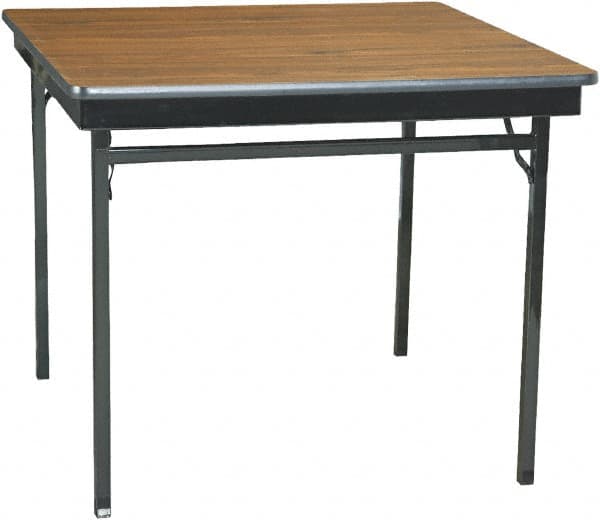 Barricks - 36" Long x 36" Wide x 30" High, Folding Table - Walnut & Black - Exact Tooling