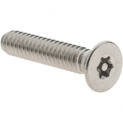 Value Collection - #10-24 UNC Pin In Torx Drive, Flat Screw - Grade 18-8 Stainless Steel, Uncoated, 1" OAL - Exact Tooling