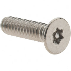 Value Collection - #10-24 UNC Pin In Torx Drive, Flat Screw - Grade 18-8 Stainless Steel, Uncoated, 3/4" OAL - Exact Tooling