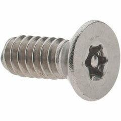 Value Collection - #10-24 UNC Pin In Torx Drive, Flat Screw - Grade 18-8 Stainless Steel, Uncoated, 1/2" OAL - Exact Tooling