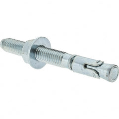 Value Collection - 1/2" Diam, 1/2" Drill, 4-1/2" OAL, Wedge Expansion Concrete Anchor - 1018 Steel, Zinc-Plated Finish, Hex Nut Head, Hex Drive, 2-3/4" Thread Length - Exact Tooling