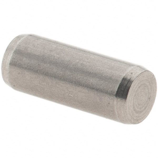 Value Collection - 4mm Diam x 10mm Pin Length 416 Stainless Steel Precision Dowel Pin - C 52-62 Hardness, 1 Beveled & 1 Rounded End - Exact Tooling
