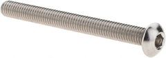 Value Collection - #10-32 UNF Hex Socket Drive, Button Screw - Grade 18.8 Stainless Steel, Fully Threaded, 2" Length Under Head - Exact Tooling