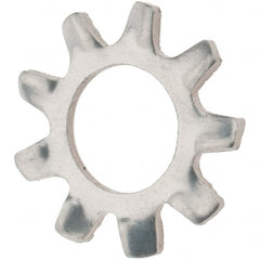 Value Collection - #10 Screw, 0.204" ID, Stainless Steel External Tooth Lock Washer - 0.41" OD, Grade 410 - Exact Tooling
