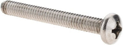 Value Collection - 1/4-20 UNC, 2-1/4" Length Under Head Phillips Drive Machine Screw - Pan Head, Grade 18-8 Stainless Steel, Uncoated, Without Washer - Exact Tooling