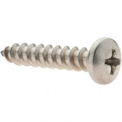 Value Collection - #10 Pan Head Phillips Sheet Metal Screw - Stainless Steel, 1" Length Under Head, Grade 316 - Exact Tooling