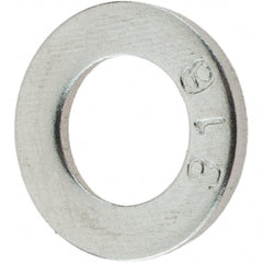 Value Collection - M6 Screw, Grade 316 Stainless Steel Standard Flat Washer - 6.4mm ID x 12mm OD, Plain Finish - Exact Tooling