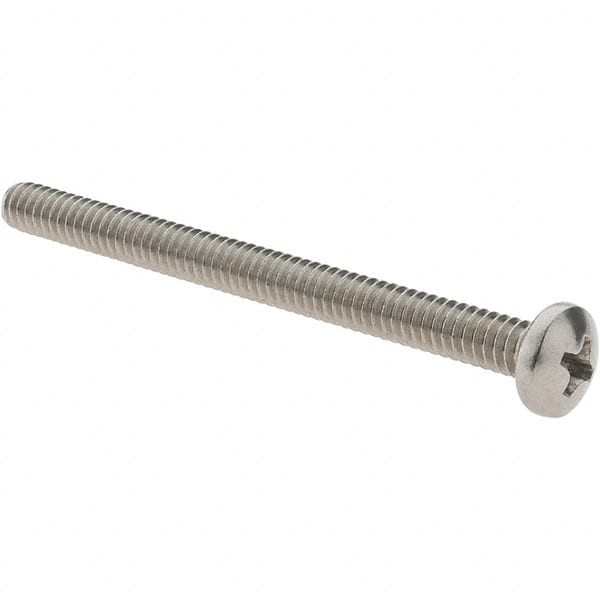 Value Collection - #10-24 UNC, 2-1/2" Length Under Head Phillips Drive Machine Screw - Pan Head, Grade 18-8 Stainless Steel, Uncoated, Without Washer - Exact Tooling