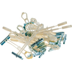 Value Collection - 3/16" Diam, 4" Long, 2-1/2" Thick, Strap Toggle Drywall & Hollow Wall Anchor - Plastic, Use with Drywall - Exact Tooling