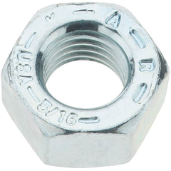 Value Collection - 5/16-24 UNF Steel Right Hand Hex Nut - 1/2" Across Flats, 17/64" High, Zinc Yellow Dichromate Finish - Exact Tooling