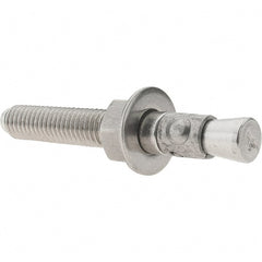 Value Collection - 1/2" Diam, 1/2" Drill, 3-3/4" OAL, 1-5/8" Min Embedment Wedge Expansion Concrete Anchor - 304 Stainless Steel, Hex Nut Head, Hex Drive, 2-3/8" Thread Length - Exact Tooling