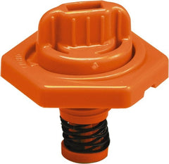 Trico - 4 Gal Capacity Polyethylene Oil Storage System - 7" Straight Spout, Orange - Exact Tooling