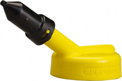 Trico - 4 Gal Capacity Polyethylene Oil Storage System - 1/4" Tip OD, 7" Straight Spout, Yellow - Exact Tooling