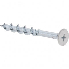 Value Collection - 1/4", 2-1/4" Length Under Head, Phillips Drive Wafer Head, Steel Drywall Screws - White Finish, Grade 1018 - Exact Tooling