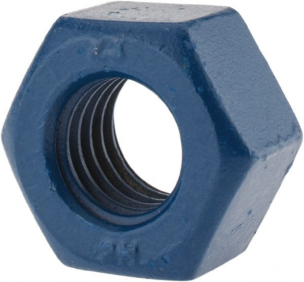Value Collection - 3/4-10 UNC Steel Right Hand Heavy Hex Nut - 1-1/4" Across Flats, 0.7344" High, Zinc-Plated Finish - Exact Tooling