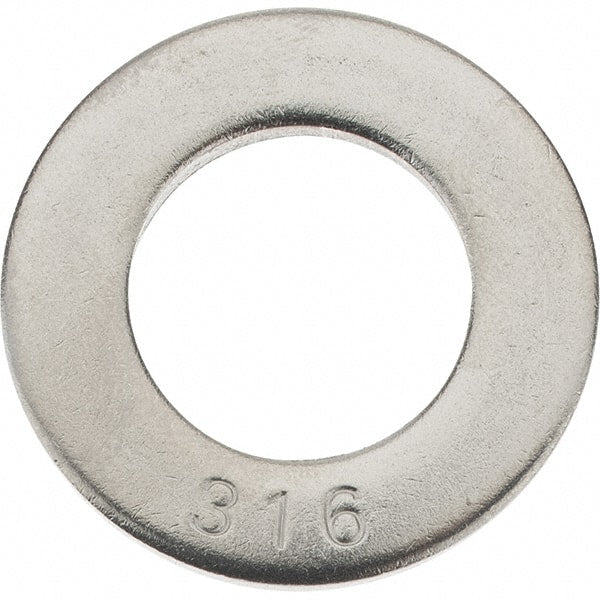 Value Collection - 3/4" Screw, Grade 316 Stainless Steel SAE Flat Washer - 13/16" ID x 2" OD, 0.148" Thick - Exact Tooling