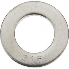 Value Collection - 3/4" Screw, Grade 316 Stainless Steel SAE Flat Washer - 13/16" ID x 2" OD, 0.148" Thick - Exact Tooling