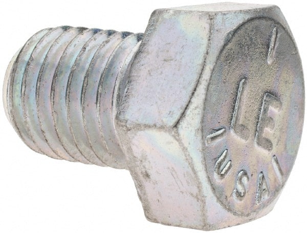 Value Collection - 3/4-10 UNC, 1" Length Under Head Hex Head Cap Screw - Fully Threaded, Grade 5 Steel, Zinc-Plated Finish, 1-1/8" Hex - Exact Tooling