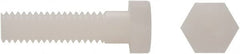 Electro Hardware - 5/16-18 UNC, 1" Length Under Head Hex Head Cap Screw - Fully Threaded, Grade 6/6 Nylon, Uncoated, 1/2" Hex - Exact Tooling