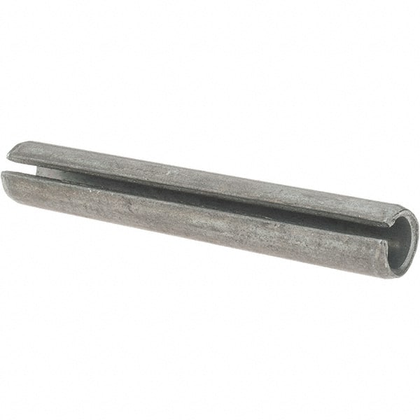 Value Collection - 7/16" Diam x 3" Long Slotted Spring Pin - Grade 1070-1090 Alloy Steel, Black Oxide Finish - Exact Tooling