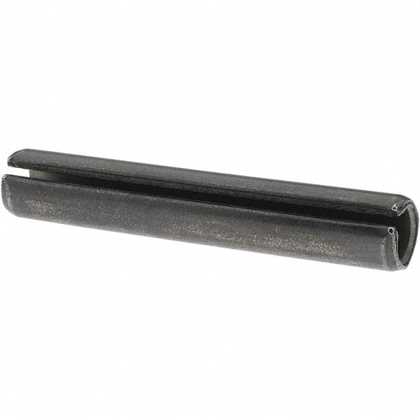 Value Collection - 1/2" Diam x 3" Long Slotted Spring Pin - Grade 1070-1090 Alloy Steel, Black Oxide Finish - Exact Tooling