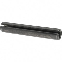Value Collection - 1/2" Diam x 3" Long Slotted Spring Pin - Grade 1070-1090 Alloy Steel, Black Oxide Finish - Exact Tooling