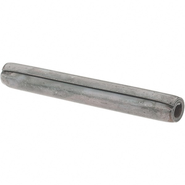 Value Collection - 3/16" Diam x 1-1/2" Long Coiled Spring Pin - Grade 1070-1090 Alloy Steel, Black Oxide Finish - Exact Tooling