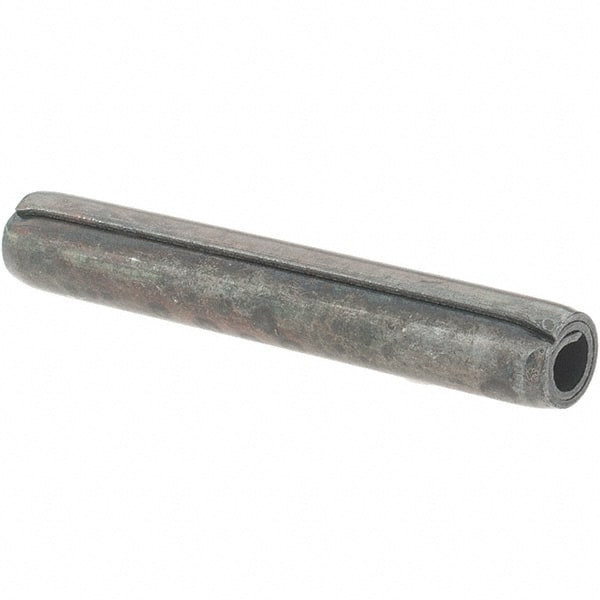 Value Collection - 3/16" Diam x 1-1/4" Long Coiled Spring Pin - Grade 1070-1090 Alloy Steel, Black Oxide Finish - Exact Tooling
