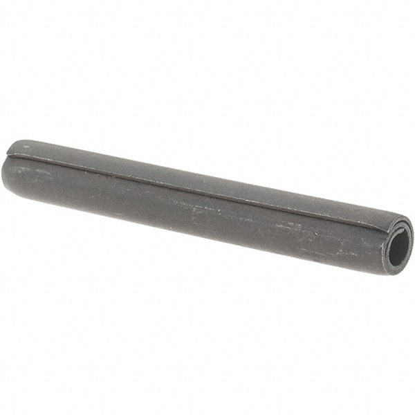 Value Collection - 7/32" Diam x 1-3/4" Long Coiled Spring Pin - Grade 1070-1090 Alloy Steel, Black Oxide Finish - Exact Tooling