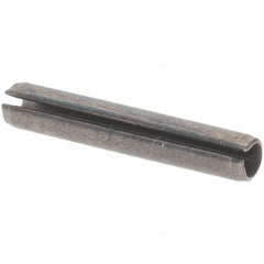 Value Collection - 1/16" Diam x 3/8" Long Slotted Spring Pin - Grade 1070-1090 Alloy Steel, Black Oxide Finish - Exact Tooling