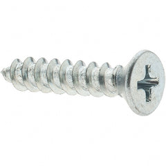 Value Collection - #10 Flat Head Phillips Sheet Metal Screw - Steel, 1" OAL, Grade 2 - Exact Tooling
