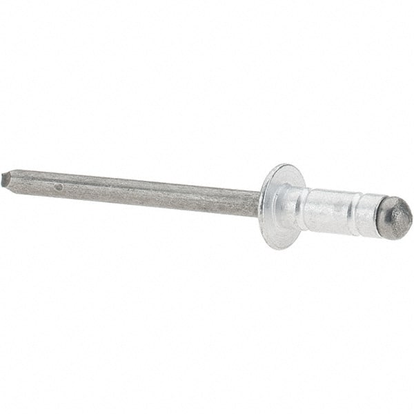 RivetKing - Dome Head Aluminum Multi Grip Blind Rivet - Steel Mandrel, 0.047" to 0.252" Grip, 0.415" Length Under Head, 5/32" Body Diam - Exact Tooling