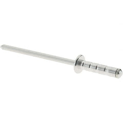 RivetKing - Dome Head Aluminum Multi Grip Blind Rivet - Steel Mandrel, 0.157" to 0.315" Grip, 0.468" Length Under Head, 1/8" Body Diam - Exact Tooling