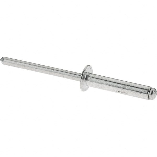 RivetKing - Size 6-12 Dome Head Aluminum Open End Blind Rivet - Aluminum Mandrel, 5/8" to 3/4" Grip, 3/16" Body Diam - Exact Tooling