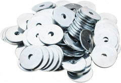 Value Collection - 1/4" Screw, Steel Fender Flat Washer - 9/32" ID x 1-1/8" OD, 1/16" Thick, Zinc-Plated Finish - Exact Tooling