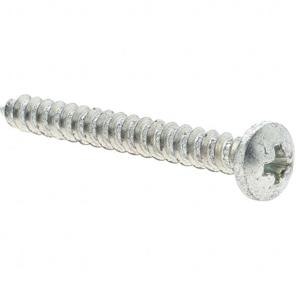 Value Collection - #10 Pan Head Phillips Sheet Metal Screw - Steel, 1-3/4" Length Under Head, Grade 2 - Exact Tooling
