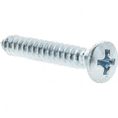 Value Collection - #10 Oval Head Phillips Sheet Metal Screw - Steel, 1-1/4" OAL, AISI 1016, ANSI/ASME B18.6.4, ASME B18.6.3 & SAE J933, Grade 1016-1024 - Exact Tooling