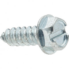 Value Collection - 5/16" Hex Washer Head Slotted Sheet Metal Screw - Steel, 1" Length Under Head, Grade 2 - Exact Tooling