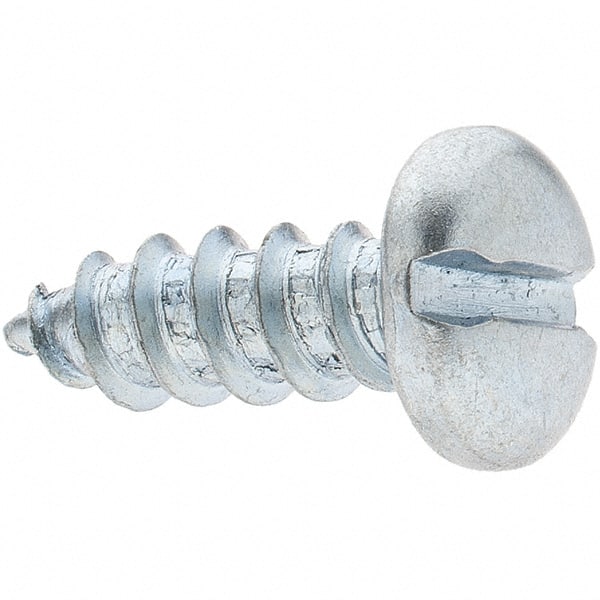 Value Collection - #14 Pan Head Slotted Sheet Metal Screw - Steel, 3/4" Length Under Head, Grade 2 - Exact Tooling